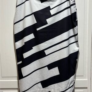 Worthington Black and White Geometric Women's Skirt‎ Size 14